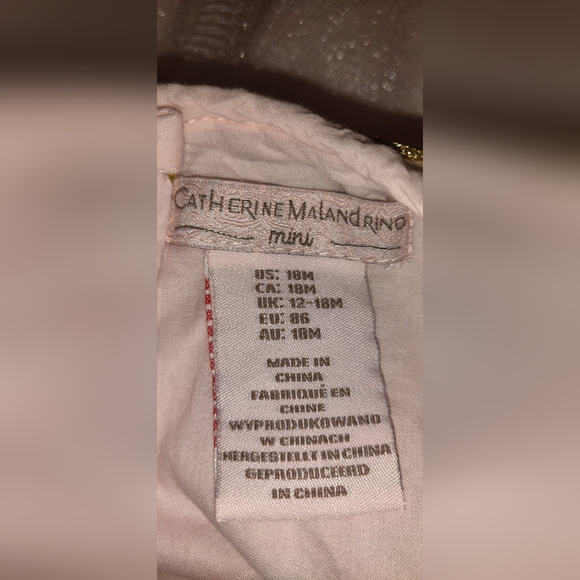 Catherine Malandrino Mini Baby Pink & White Dress Sz 18months TULLE Butterfly - Picture 5 of 6